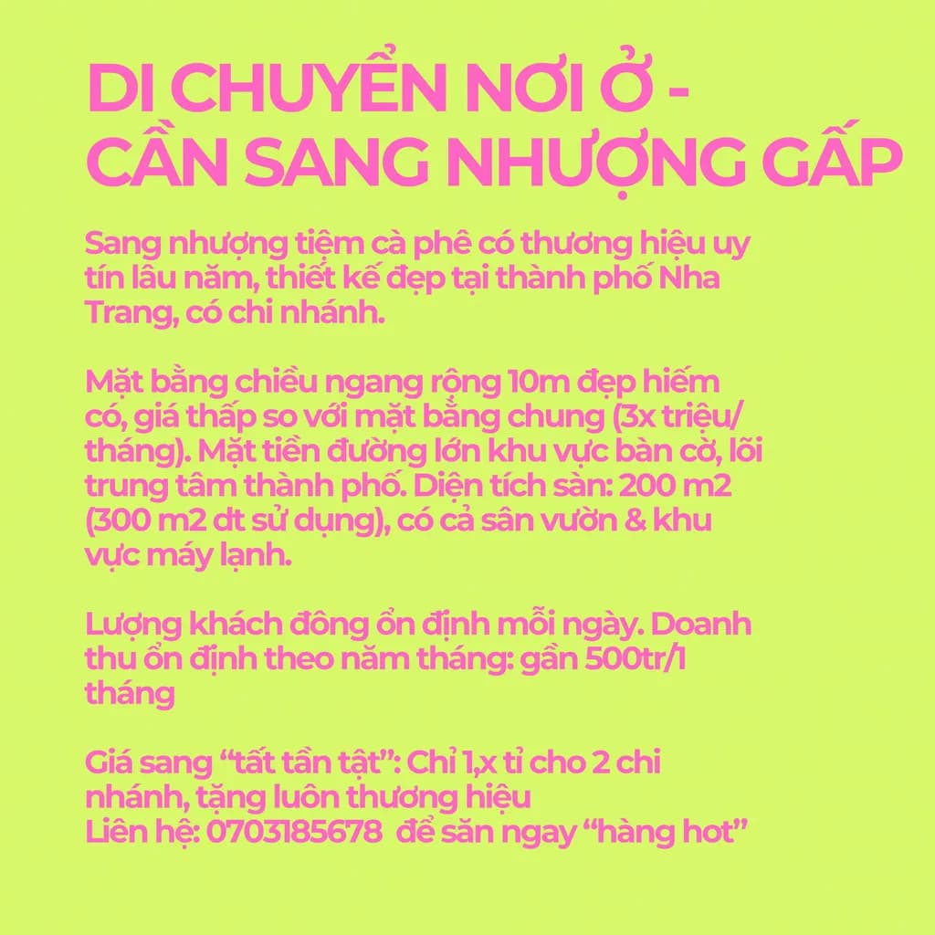 DI CHUYỂN NƠI Ở - CẦN SANG NHƯỢNG GẤP  - ảnh 1