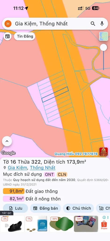 Bán Đất Nền Gia Kiệm, Thống Nhất – Mặt Tiền Quy Hoạch Giao Thông Lớn – Giá Chỉ 2 Tỷ 4