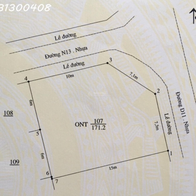 Đất mặt tiền chợ, lô góc hiếm có, Long Tân City 171,2m2, chính chủ cần tiền bán rẻ