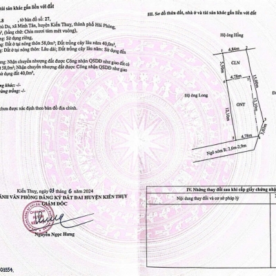 Lô 98m² giá 9xx triệu – rẻ nhất Thù Du Minh Tân  ZALO 0567 222 555