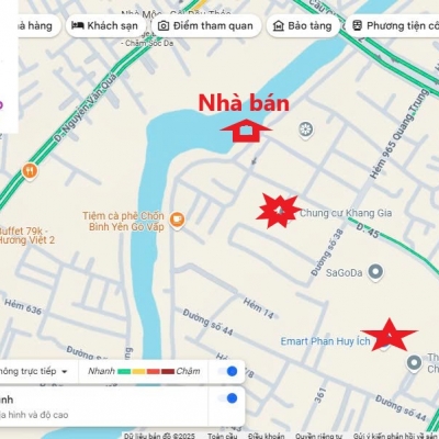 Bán nhà Mặt Tiền Kênh Tham Lương, gần Emart Phan Huy Ích. Chỉ 4.5 tỷ