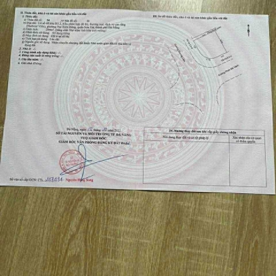 Đất 2 mặt tiền đường Phan Bá Vành - Dương Lâm, vị trí sông Hàn Đà Nẵng, gần Bến Du Thuyền