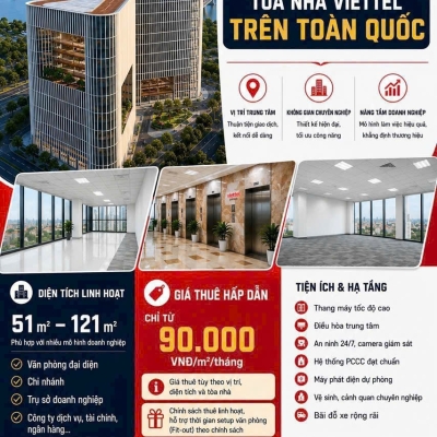CHO THUÊ VĂN PHÒNG TẠI TOÀ NHÀ VIETTEL LÀO CAI – Vị trí trung tâm kết nối