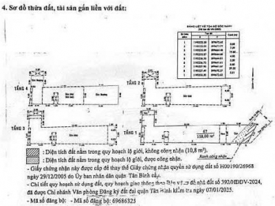 Nhà hẻm 21/50 Trường Sơn, Phường 4, Tân Bình, 5x28m, NH, Cn 147,2 m2, trệt 3 lầu, ST, 27 tỷ TL