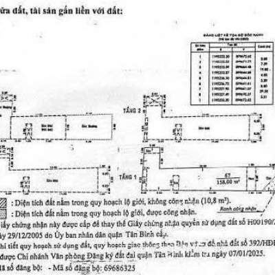 Nhà hẻm 21/50 Trường Sơn, Phường 4, Tân Bình, 5x28m, NH, Cn 147,2 m2, trệt 3 lầu, ST, 27 tỷ TL