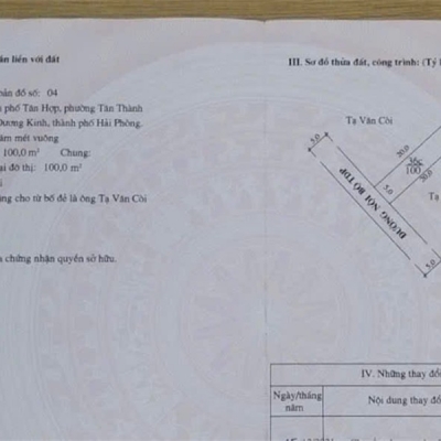 Bán lô đất Tân Thành – Dương Kinh – Giá 2,x tỷ  Ngõ thông 5m  Hàng hiếm khu dân cư  ZALO 0567 222 555