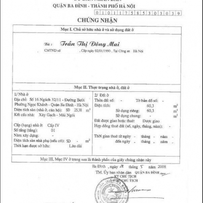 Chính chủ cần bán nhà số 16. Ngách 32 đường Bưởi. Trước cổng công viên Thủ Lệ.
