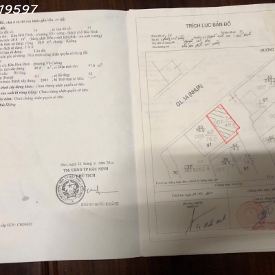 Gia đình cần bán Lô Góc 2 mặt tiền Phường Võ Cường, TP. Bắc Ninh