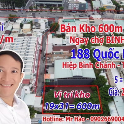 Bán Đất Tặng Kho 600m Hẻm 5m 1 Sẹc Quốc Lộ 13 - Hiệp Bình Chánh - Thành Phố Thủ Đức