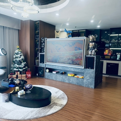 23.3.26.1 Bán căn 3 ngủ Golden Palm Lê Văn Lương dt 125m2 góc, kính cong, nội thất cực kỳ ấn tượng, miễn chê