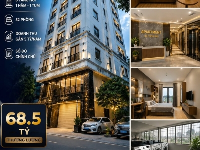 BÁN APARTMENT HỒ TÙNG MẬU - 135M² - 32 PHÒNG - DOANH THU GẦN 5 TỶ/NĂM - ĐƯỜNG 10M VỈA HÈ - 68.5 TỶ