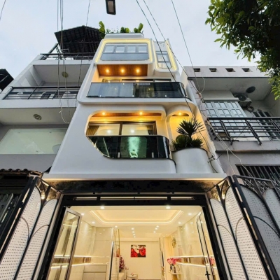 Nhà hẻm 81/6/4 Huỳnh Văn Nghệ, Phường An Hội Tây (Phường 12, Gò Vấp), HCM, Hẻm 4m, 4,05x12,1m, Cn 49,2 m2, trệt lửng 3 lầu, ST trước sau, 3PN, 1P Spa, Full nội thất, 8,6 tỷ TL