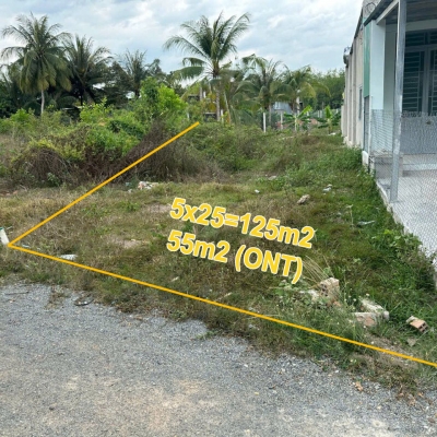 Đất Vuông HXT 125m2 (55m2 ONT) – Kênh Đông TN