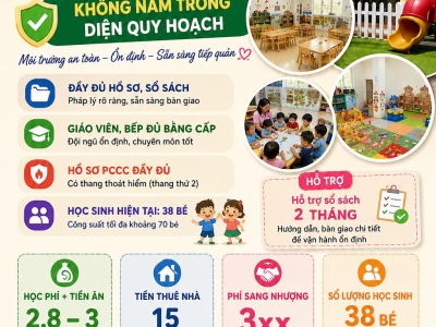 SANG NHƯỢNG MẦM NON KHU VỰC HOÀN KIẾM, HÀ NỘI  KHÔNG NẰM TRONG DIỆN QUY HOẠCH