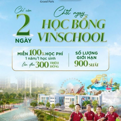 2Sở Hữu Ngay Vinhomes Grand Park Với Chương Trình Chiết Khấu Tốt Nhất Tháng 8