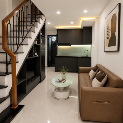 ♪ Hơn 3 tỷ, Kiệt thẳng tắp Trần Cao Vân, 2 mặt thoáng, 2 tầng, sân xe, ban công, gần Biển