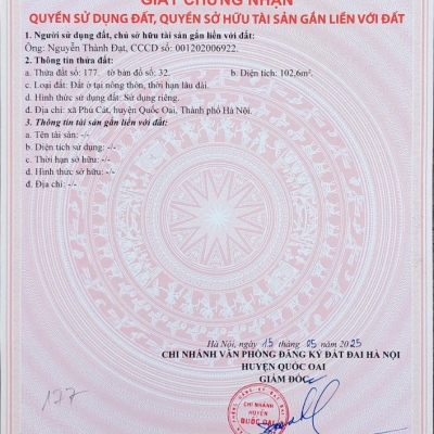 Đất nền Láng Hòa Lạc giá 2.7 tỷ diện tích 100m2 gần bệnh viện Vinmec – Nguyễn Hùng BĐS - 0989333012