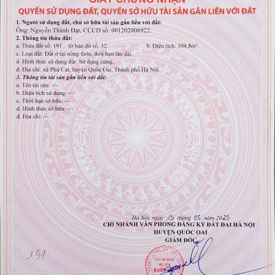 Đất nền Láng Hòa Lạc giá 2.5 tỷ diện tích 100m2 gần khu đô thị VinGroup – Nguyễn Hùng BĐS - 0989333012