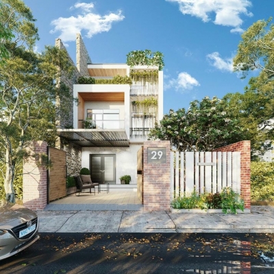 Bán căn biệt thự phố mini 1 trệt 2 lầu đã hoàn thiện trên đất diện tích 5x30m