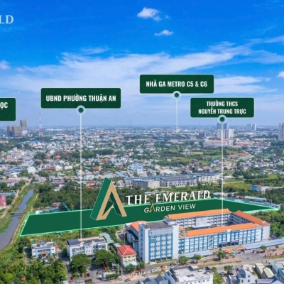 The Emerald Garden View chỉ 9 triệu/ tháng căn hộ 2PN mỡ sống xanh giửa Thuận An HCM