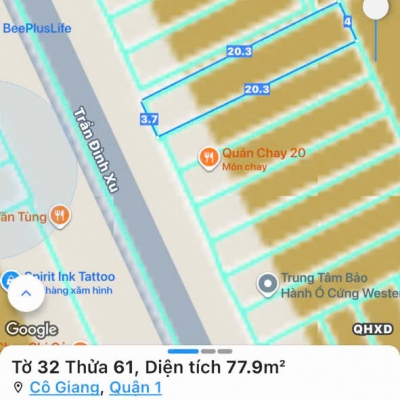 CHÍNH CHỦ 1 ĐỜI XƯA BÁN NHÀ 3 TẦNG MTKD Đ.TRẦN ĐÌNH XU, QUẬN 1 - 4M*20M - SỔ HỒNG VUÔNG VỨC ĐẸP* LH GIANG GIANG: 093.86.76.685