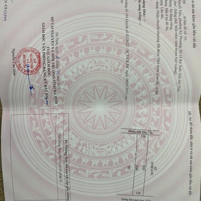 CHÍNH CHỦ BÁN 150m2 ĐẤT ODT SỔ HỒNG NGAY ĐƯỜNG TRÁNH MẶT TIỀN QL1A-KỲ ANH-HÀ TĨNH