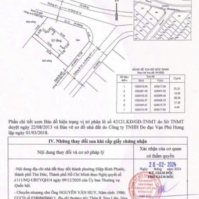 Biệt Thự 2 MT Số 2 Đường số 10, Khu nhà ở Hiệp Bình Phước, Phường Hiệp Bình Phước, TP Thủ Đức, MT 12m, 17x25m, NH, Cn 433,7 m2, trệt 2 lầu, 30 tỷ TL