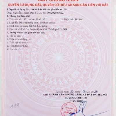 Đất nền Láng Hòa Lạc giá 2.5 tỷ diện tích 100m2 gần khu đô thị VinGroup – Nguyễn Hùng BĐS - 0989333012