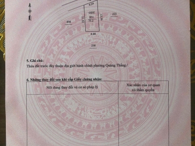 CHÍNH CHỦ CẦN BÁN GẤP LÔ ĐẤT 75,2m² PHƯỜNG ĐÔNG QUANG, TP THANH HÓA – GIÁ CHỈ 1,35 TỶ