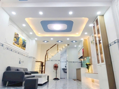 4.89 tỷ Nhà 1 lầu nở hậu ngay chợ Ba Đình P10Q8 (P.Chánh Hưng) full nội thất