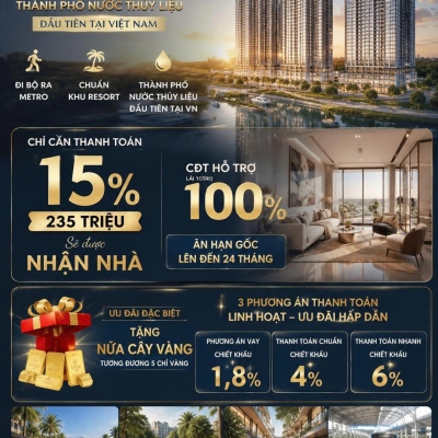 **MONREI SAIGON – CHỈ CẦN 15% ĐÃ CÓ CƠ HỘI NHẬN NHÀ!**