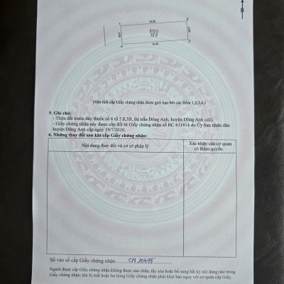 ????Chính chủ gửi bán 72m Tổ 19 TTĐA
