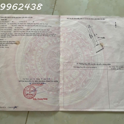 Siêu phẩm đất mặt tiền đường Trần Phú, Thạnh Tân, TP. Tây Ninh, DT 201,6m2, giá đầu tư