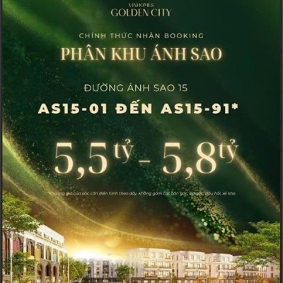 Bán Liền Kề Phân Khu Ánh Sao – Vinhomes Dương Kinh, Hải Phòng
. Diện tích 63m2, Giá chỉ từ 5,5 tỷ