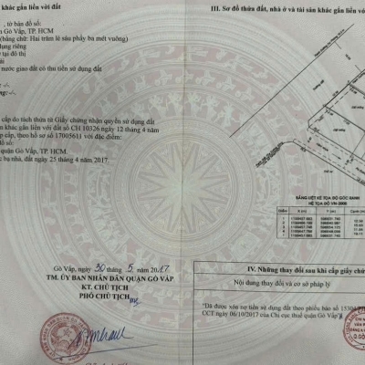 Đất hẻm Quang Trung, Phường 14, Gò Vấp, Hẻm 16m thông, 12x20m, Cn 206,3 m2, 28 tỷ TL, MT bờ kênh