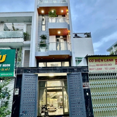 Nhà hẻm 256/65A Phan Huy Ích, Phường 12, Gò Vấp, Hẻm 8m thông, 4x19m, Cn 74,5 m2, trệt lửng 2 lầu, ST, 5PN, 6WC, Full nội thất, 10,95 tỷ TL