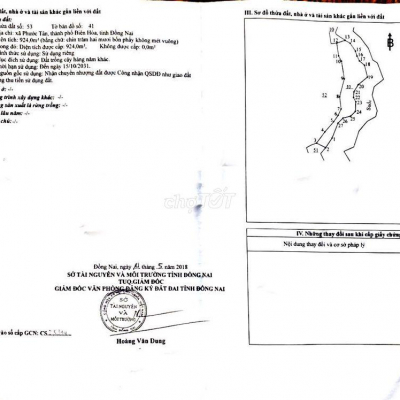 CẦN BÁN ĐẤT TẠI PHƯỜNG PHƯỚC TÂN –THÀNH PHỐ BIÊN HÒA-ĐỒNG NAI