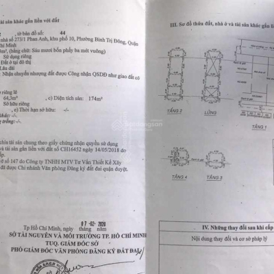 Bán nhà 3 lầu và kho sản xuất đường Phan Anh 321m2 giá 22,5 tỷ đã tách ra 5 sổ