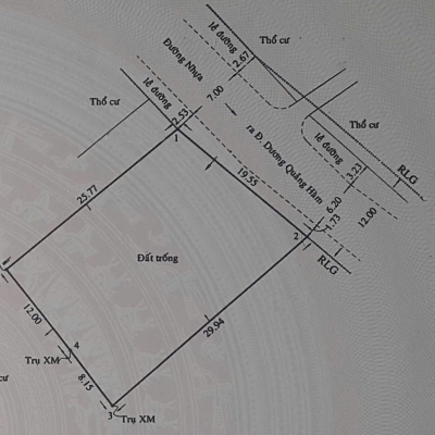 Đất hẻm 496/63/9 Dương Quảng Hàm, Phường 6, Gò Vấp, Hẻm 12m thông, 20x30m, Cn 547,4 m2, 63 tỷ TL