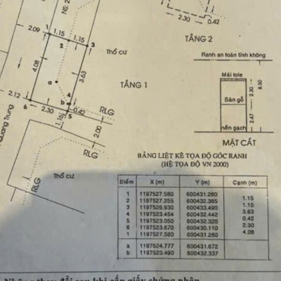 Nhà 2 MT hẻm 275/111/17 Quang Trung, Phường 10, Gò Vấp, Hẻm 2,1m, 4,08x2,3m, Cn 9,3 m2, trệt 2 lầu, 2PN, 1,79 tỷ TL