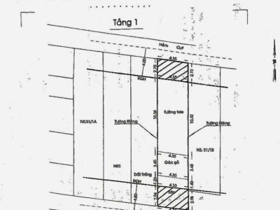 Nhà 2 MT hẻm Phan Văn Hớn, Phường Tân Thới Nhất, Quận 12, Hẻm 3m, 4,35x20m, Cn 65,8 m2, Cấp 4 lửng, 3,25 tỷ TL