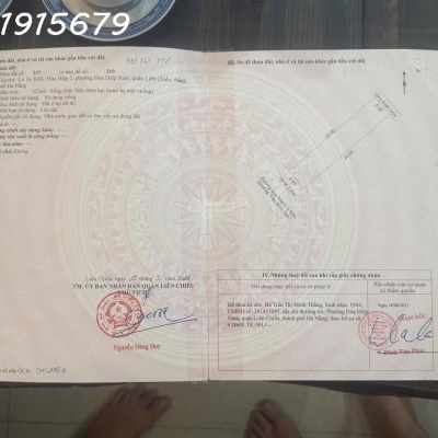 Bán đất sử dụng lâu năm (đất biển) đường Trần Bích San, Liên Chiểu, DT 246m2, giá đầu tư