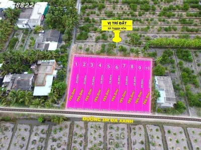 Siêu phẩm - Bán đất thổ cư siêu đẹp tại Ấp 5 Thạnh Hoà, Bến Lức, DT 195m2, giá đầu tư