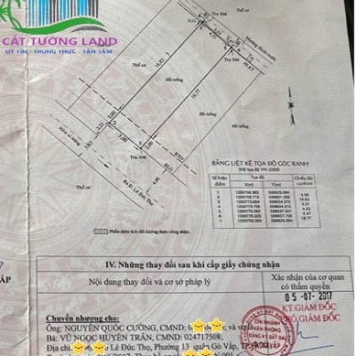 Bán nhà 5x22m, hẻm 8m Lê Đức Thọ thông Kênh Tham Lương. Giá chỉ 8.15 tỷ