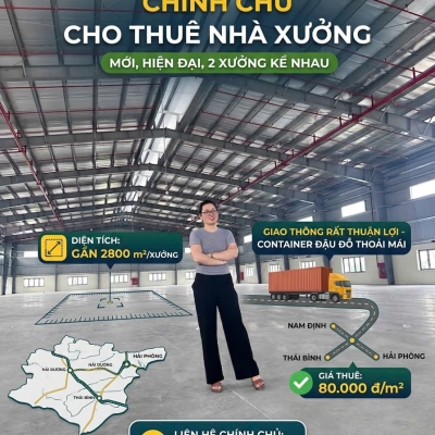 cho thuê xưởng gần 2800m2 , cho thuê 1 hay 2 xưởng đều ok