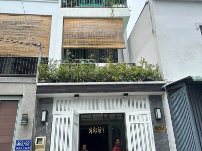 Nhà hẻm 362/93A Phan Huy Ích, Phường 12, Gò Vấp, Hẻm 5m thông, 3 NH 3,8x13m, Cn 51,2 m2, trệt 3 lầu, ST, 5PN, 4WC, 6,2 tỷ TL