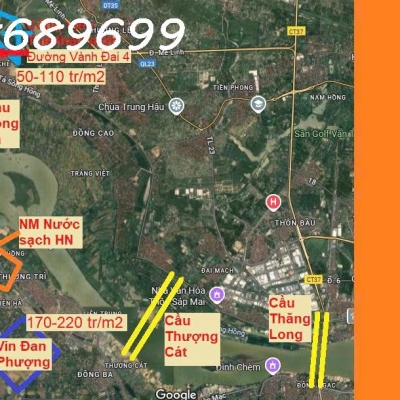 Vành Đai 4, cầu Hồng Hà - 139.8m2 full thổ cư, ôtô ngõ thông