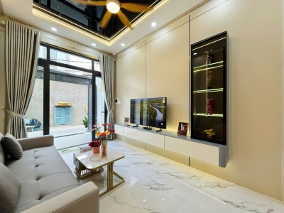 Nhà hẻm 417/95/21 Quang Trung, Phường 10, Gò Vấp, Hẻm 4m thông, 3,07x15m, Cn 46,1 m2, trệt 3 lầu, ST trước sau, 4PN, 5WC, 2 GT, Full nội thất, 6,75 tỷ TL