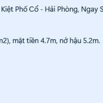 Bán Nhà Mặt Đường Lý Thường Kiệt Phố Cổ - Hải Phòng, Ngay Sát Trường Cấp 2 Hồng Bàng