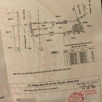 Đất hẻm 105/24/14 Đường số 59, Phường 14, Gò Vấp, Hẻm 6m, 4,4x18,5m, NH, Cn 83,9 m2, 7,5 tỷ TL